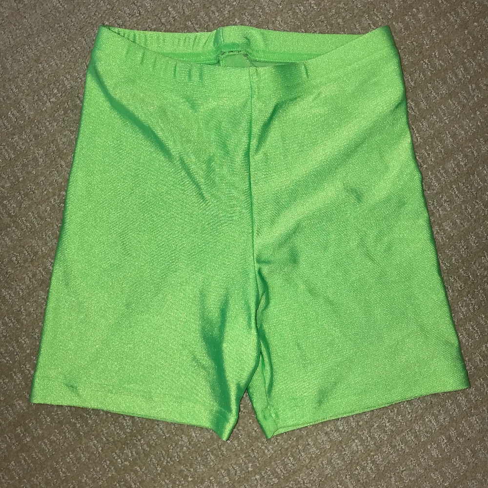 Neon green spandex